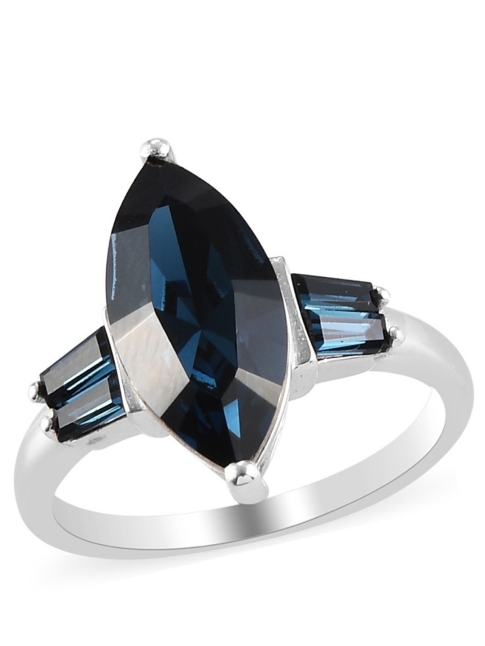 SWAROVSKI Montana Crystal Marquee Ring